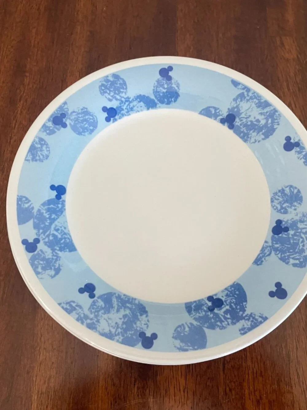 Disney Staffordshire Tableware Mickey Mouse Blue White 7” Salad Plates Set of 4